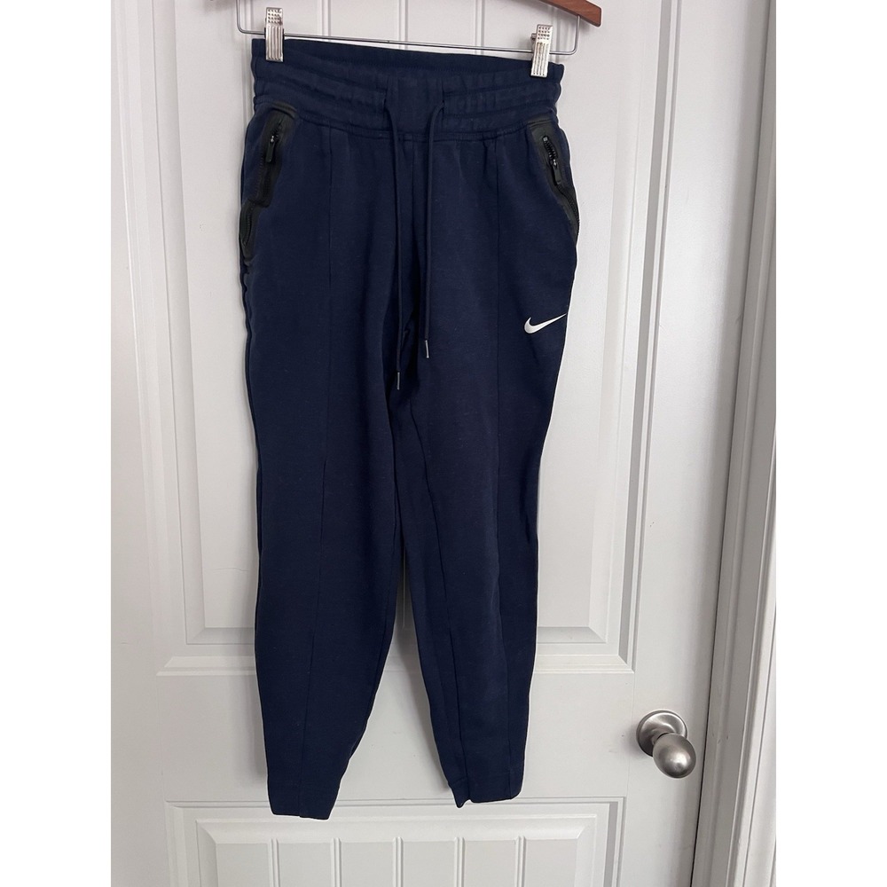 Nike‎ Men's Sweatpants Joggers Club Fleece Navy Blue XS Drawstring Pockets 624